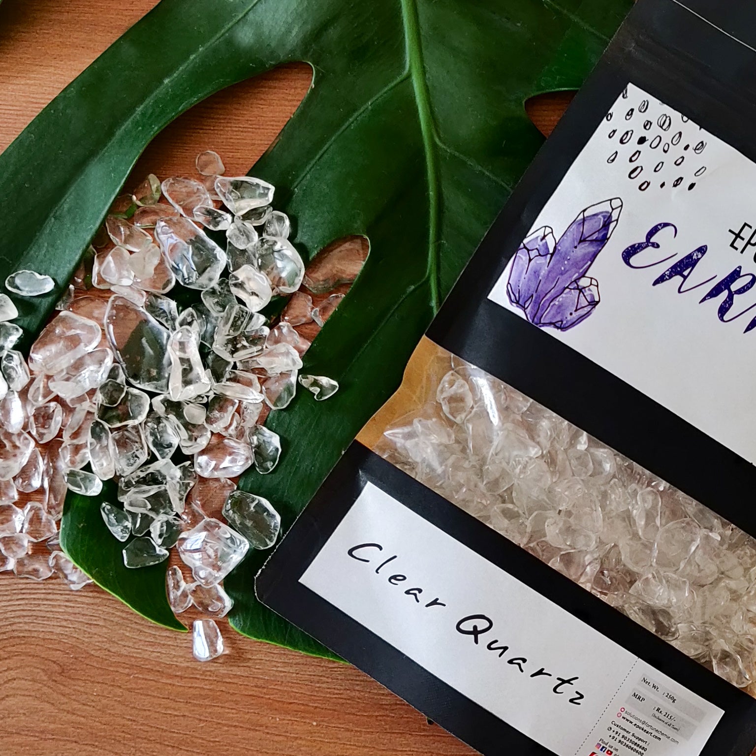 EPOKE EARTH -Clear Quartz Crystals(250g)